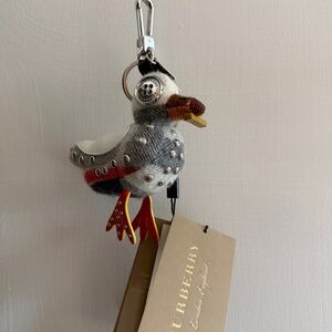 NWT Burberry Seagull Studded Key Ring/Keychain/Bag Charm